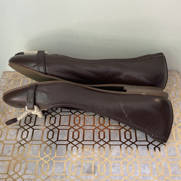 Hunter Brown Leather Dex Ballet Flats - Picture 4 of 9
